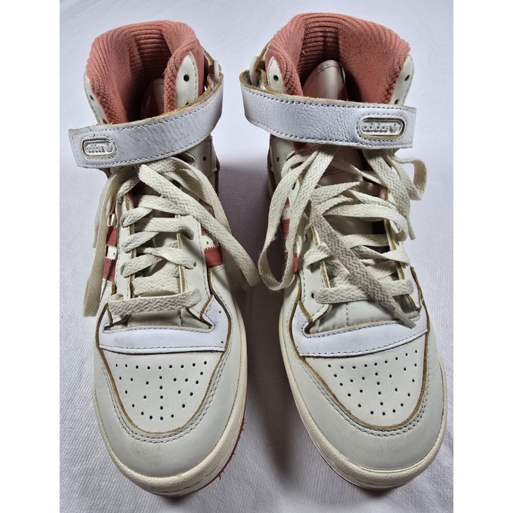 Adidas Forum Mid Originals 'White/Coral' Leather Women's Shoes | GK4515 / US7